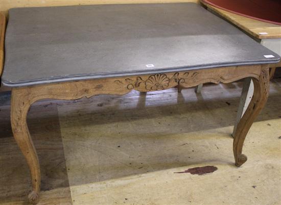 French table with grey painted top(-)